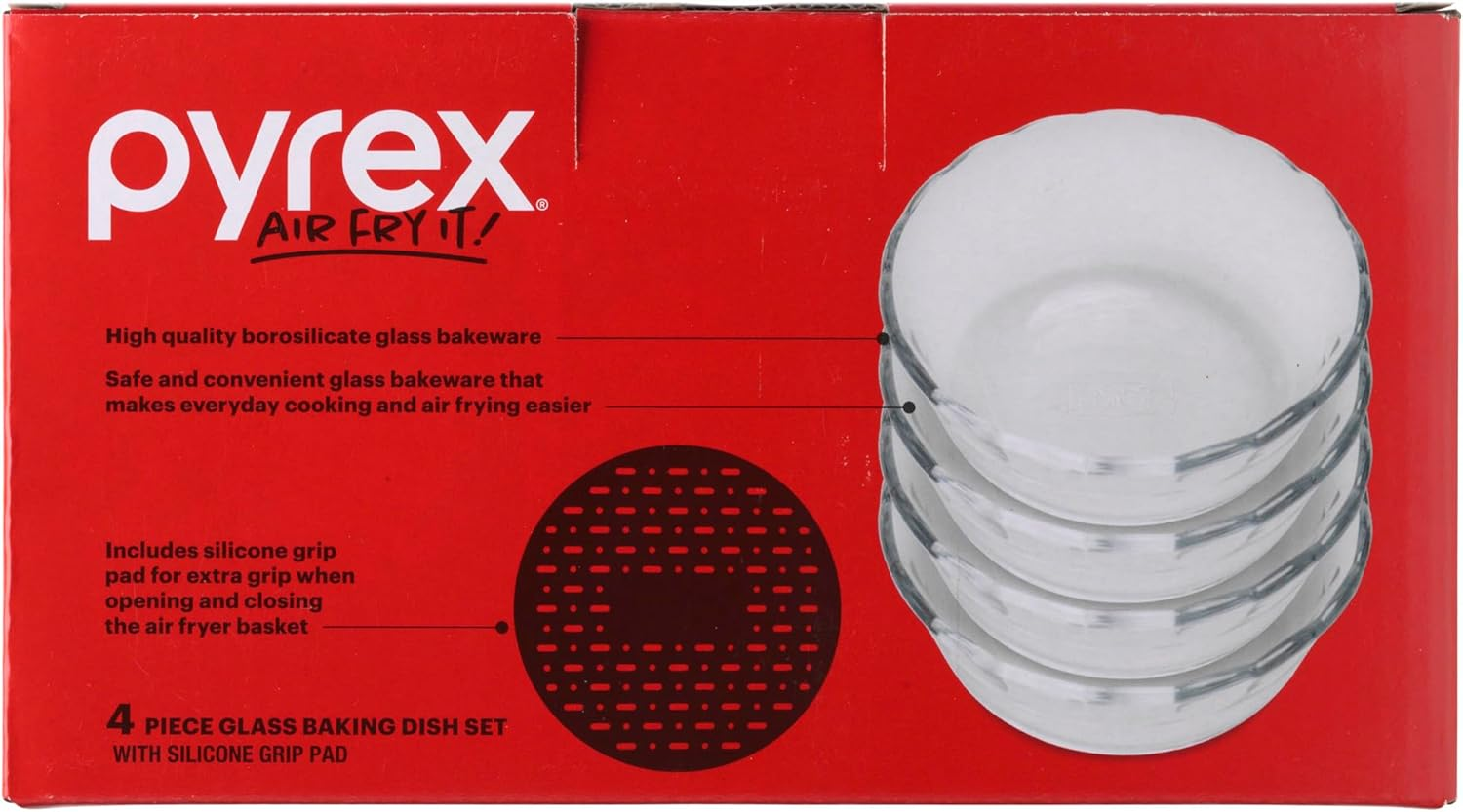 Pyrex Air Fryer Glass Baking Cups Set (4 Piece) image number 3