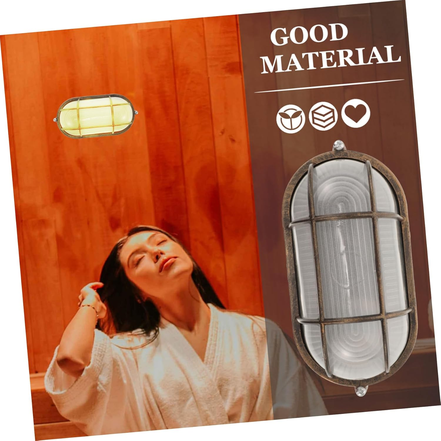 2Pcs Sauna Room Light Fixture Sauna Supply Room Lamp Sauna Light Fixture Lamp for Steam Room Steam Room Light Supplies Lamps for Sauna Glass E27 Interior Light Indoor/338 image number 1