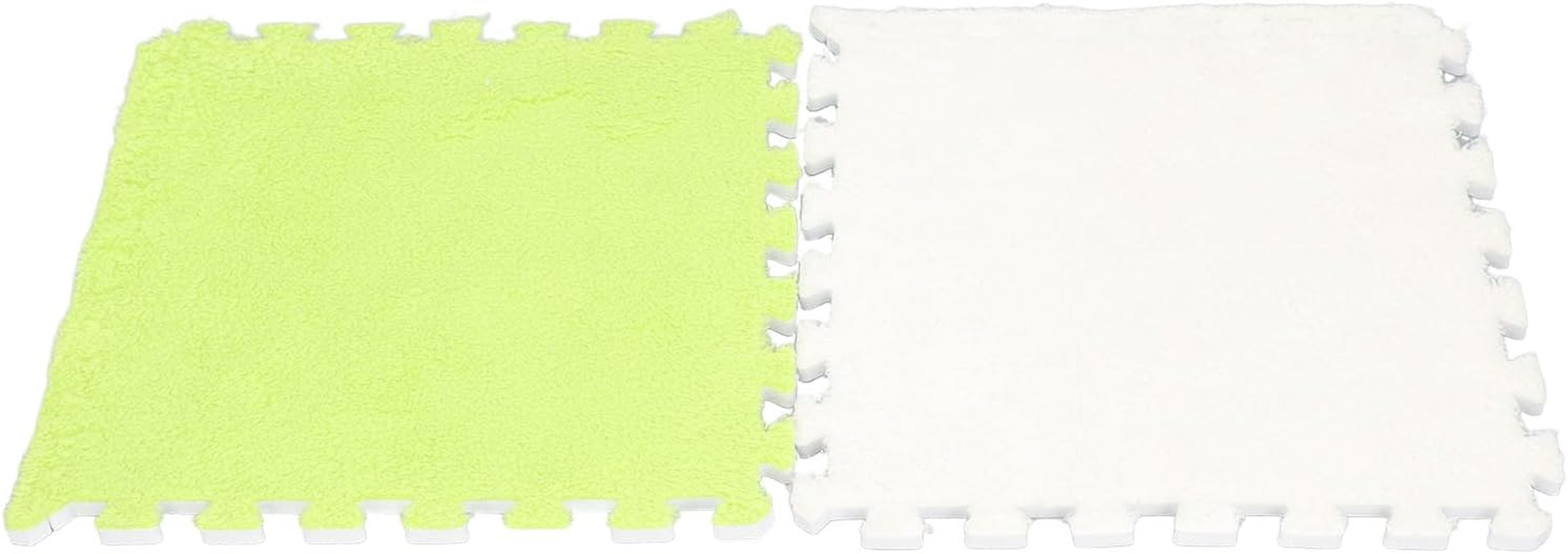 Fluorescent 10Pcs Plush Puzzle Foam Floor Mat, Interlocking Soft Square Foam Tiles 31X30Cm Area Rugs Carpet for Bedroom Parlor Decoration image number 5