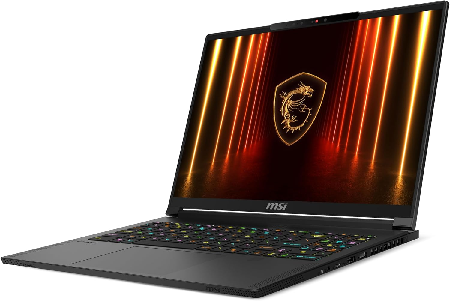 MSI Stealth A16 AI+ A3XWHG-048AU, 16" QHD+ OLED 240Hz Gaming Laptop, AMD Ryzen AI 9 HX 370, 32GB LPDDR5X, 2TB SSD, NVIDIA Geforce RTX 5070 Ti, Windows 11 Pro, Core Black image number 1