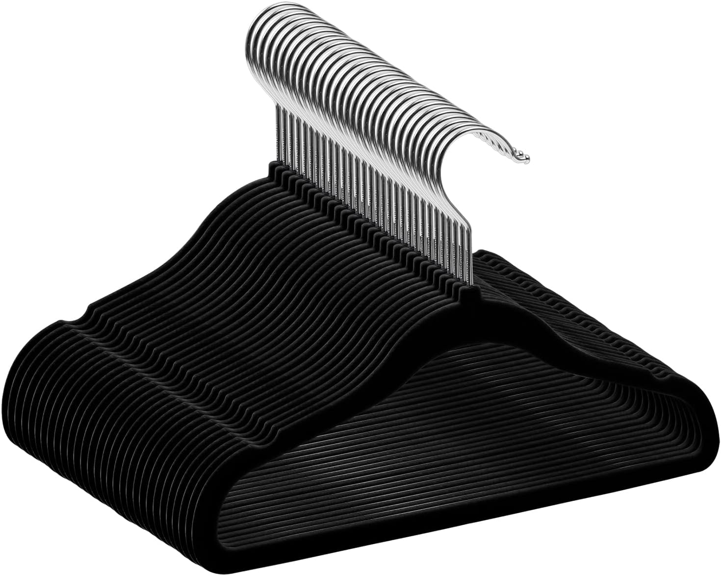 Goodtou Kids Hangers Velvet 50 Pack - Baby Felt Hangers Non Slip Toddler Hanger Childrens Hanger for Kid image number 4