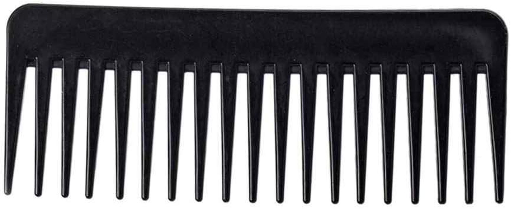 Professional 19 Teeth Wide Tooth Comb Black Plastic Heat-Resistant Large Wide Tooth Comb Salon Styling Tool
