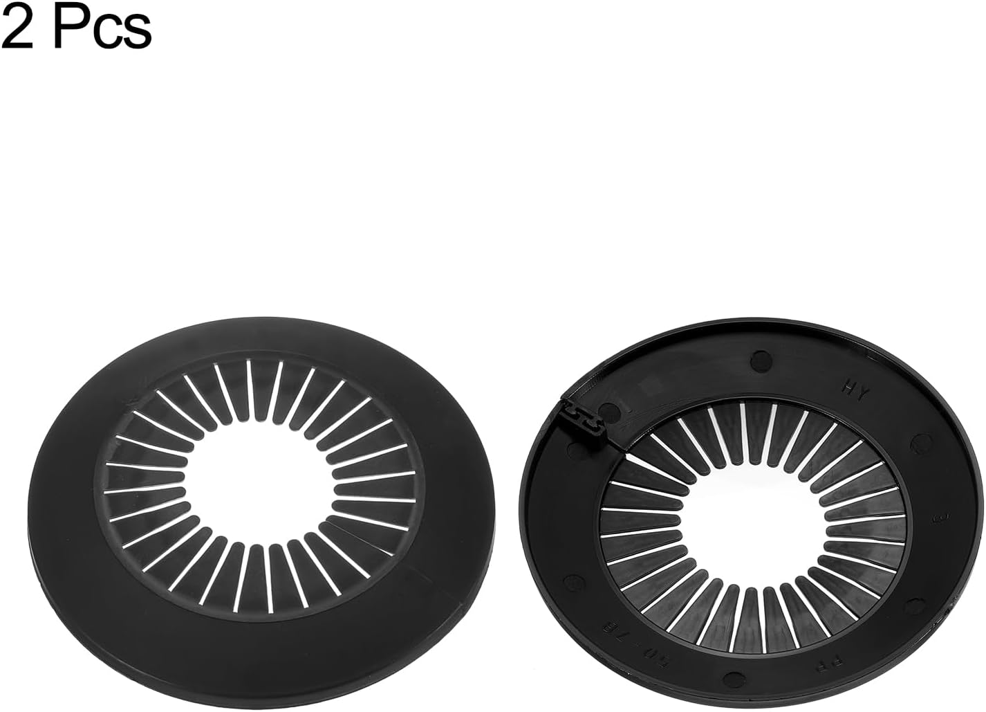 Sourcing Map Pipe Cover Decoration, 2Pcs 50Mm-78Mm PP Plastic Escutcheon Collar Water Pipe Drain Line Cover, Black image number 7