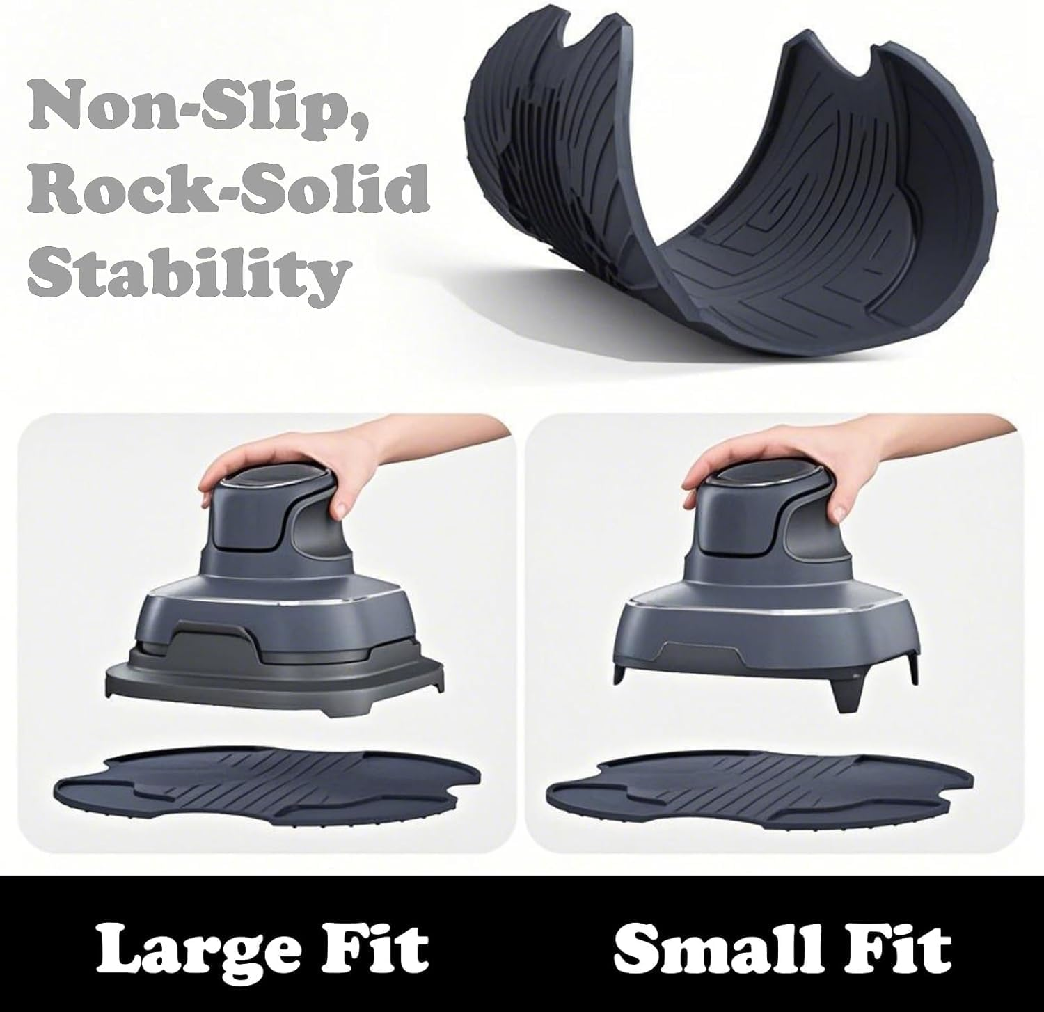 Tailored Ninja Crispi Powerpod Silicone Trivet &ndash; Hot Pads for Ninja Crispi Glass Air Fryer Accessories, Heat-Resistant, Non-Slip, Protection for Countertop, Fit Ninja FN101GY | FN101SG | FN101ST image number 4