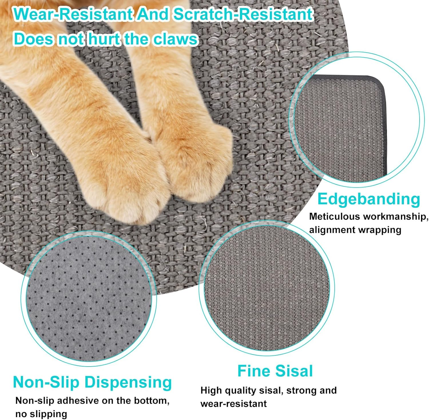 Cat Scratch Protection Cat Scratching Mat Sisal Cat Scratching Mat Scratching Mat for Cats