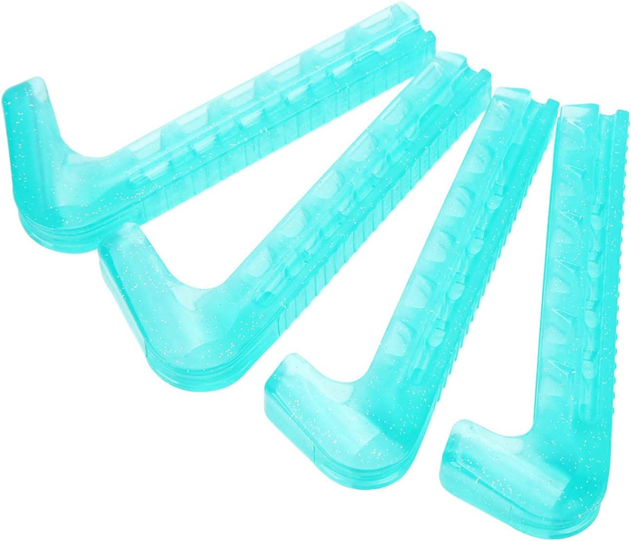 2 Pairs Ice Skate Guards, Silicone Ice Skating Guards and Soft Skate Blade Covers, Adjustable Ice Skate Blade Protector for Hockey Skates Figure Skates Ice Skates