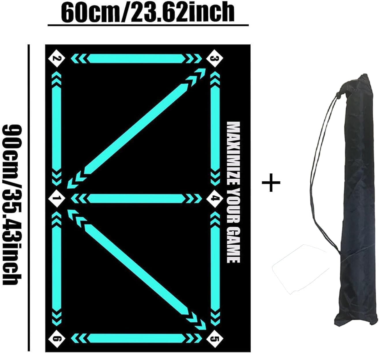 Basketball Footstep Training Mat,Basketball Train Mat，Non-Slip Regular Training System Blanket, Dribble Silent Sports Auxiliary Props,Training Pace Ball Control Player Equipment image number 1