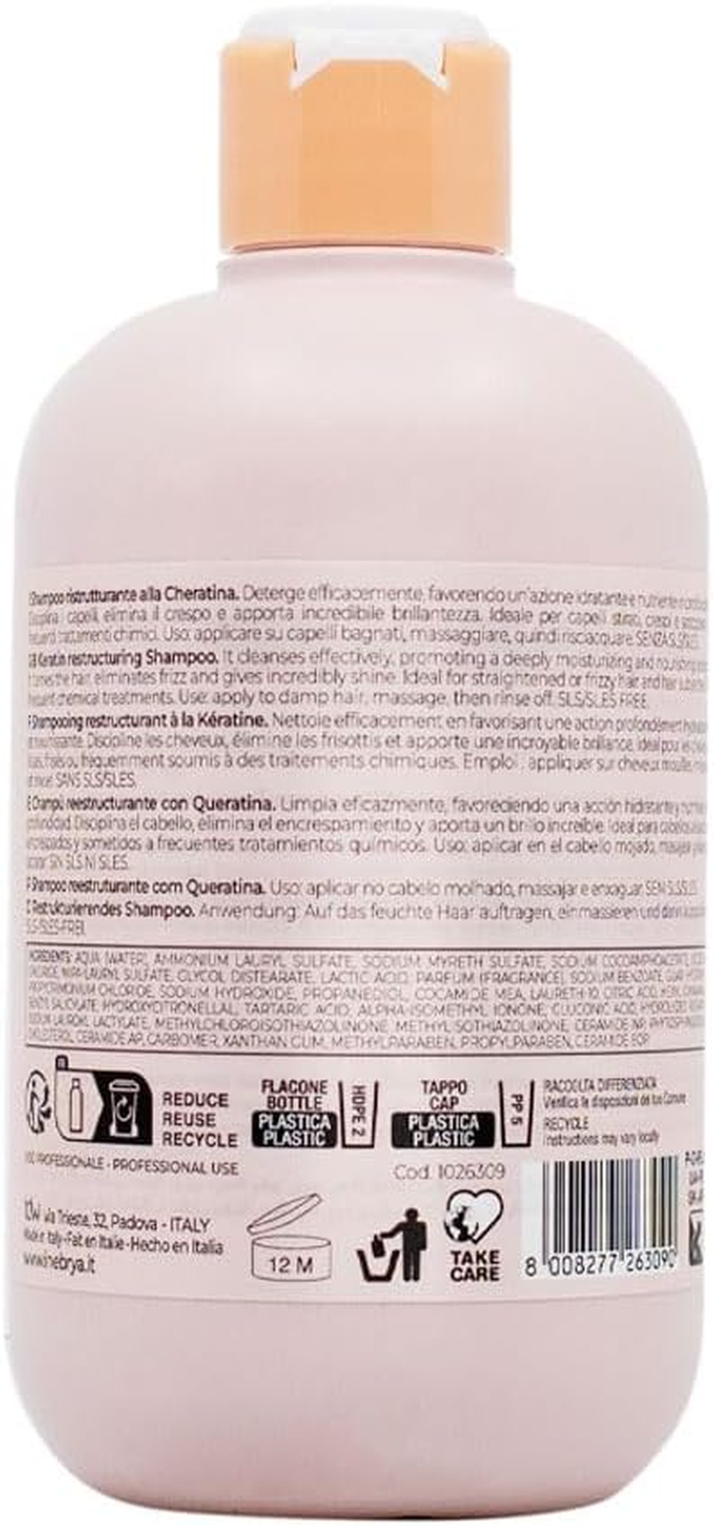 Inebrya Ice Cream Keratin Restructuring Shampoo 300Ml image number 1