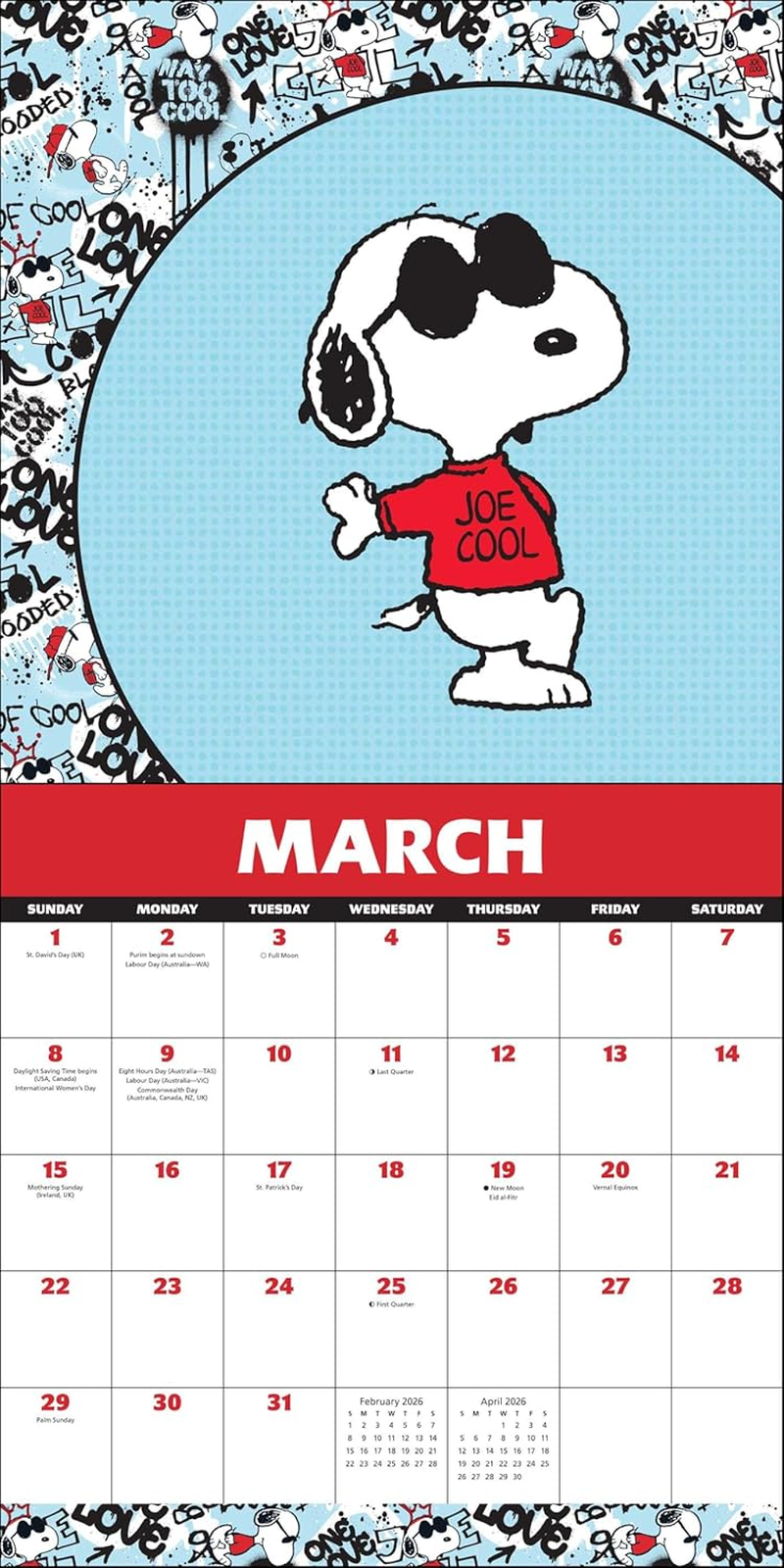Peanuts(R) Snoopy 2026 Wall Calendar