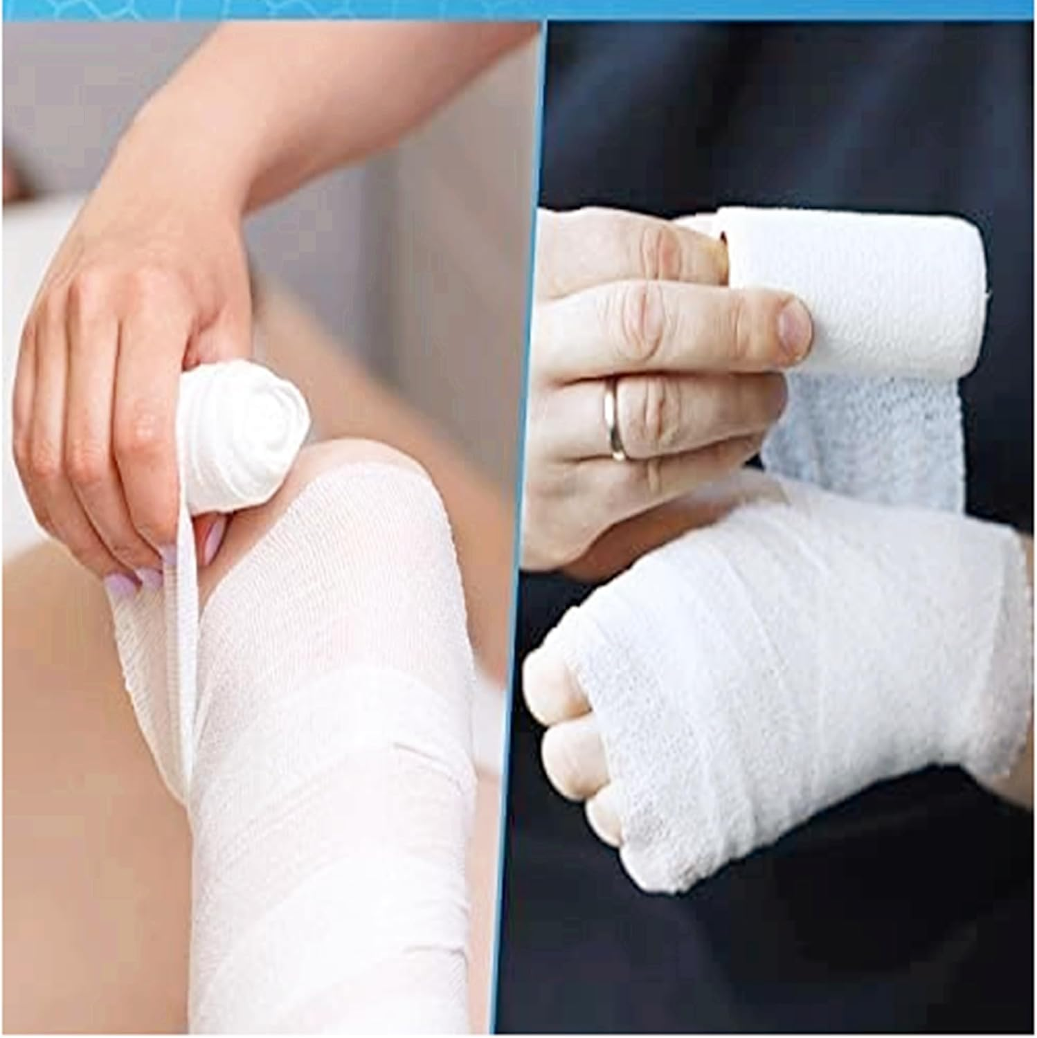 Medical Gauze Bandage Rolls, Soft Conforming Stretch, 10 Pack Stretch Gauze Wrapfor First Aid Wound Careroll,Sterile Medical Grade Gauze Bandage,5Cm X 4.5M image number 5