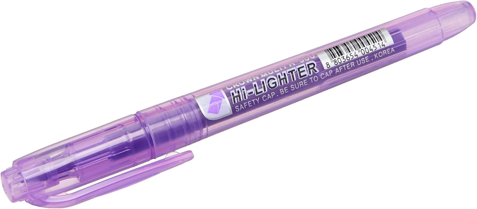 CROWN H-500 Highlighter Pens Chisel Tip Slim Highlighters - Pack of 12 - with Bright Fluorescent Ink - Purple, 876017 image number 2