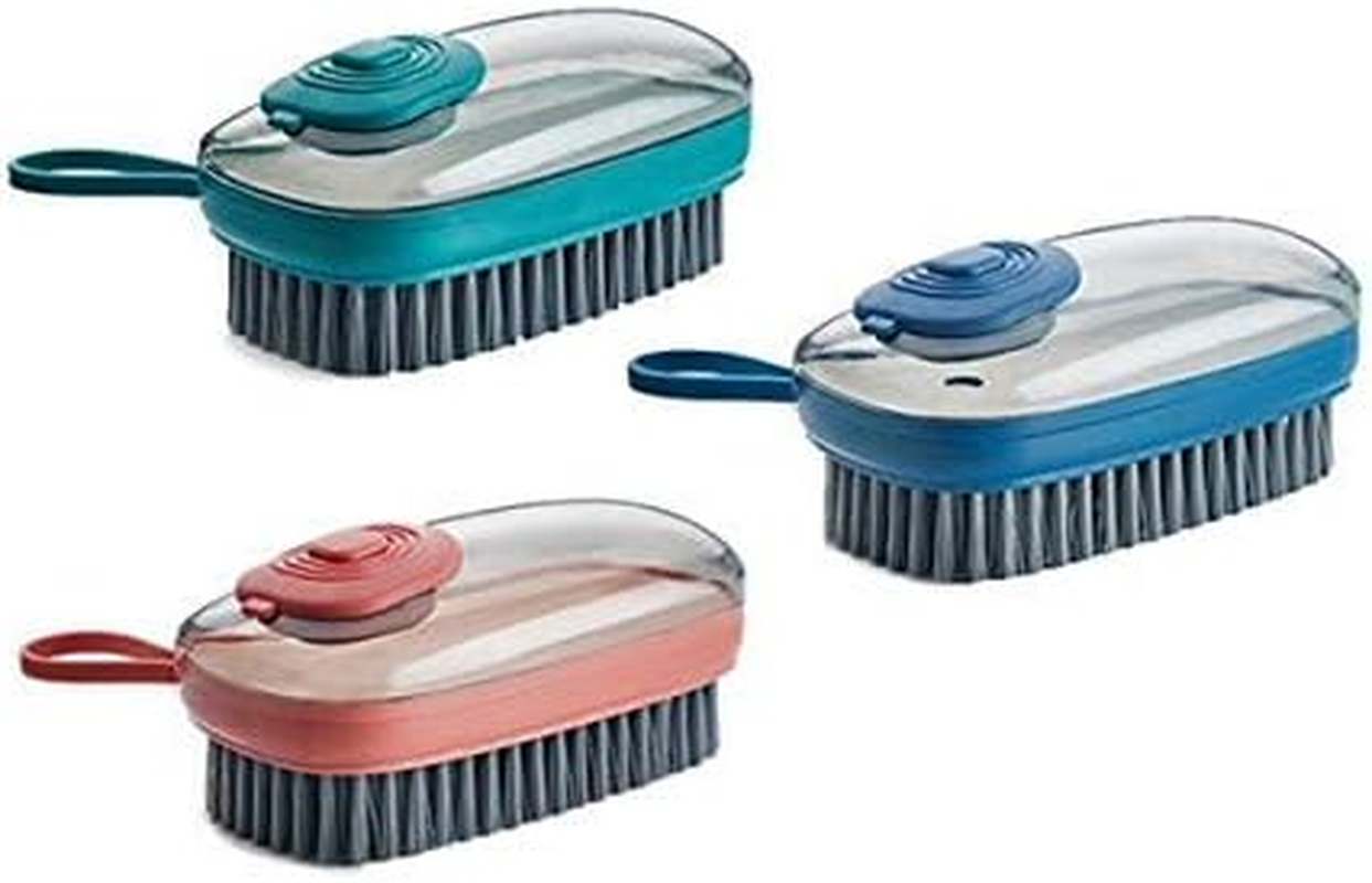 Cyrox Household Automatic Liquid Adding Laundry Brush | Nonslip Grip Liquid Adding Scrubber Laundry Brush for Kitchen & Bathroom Household Cleaning image number 5