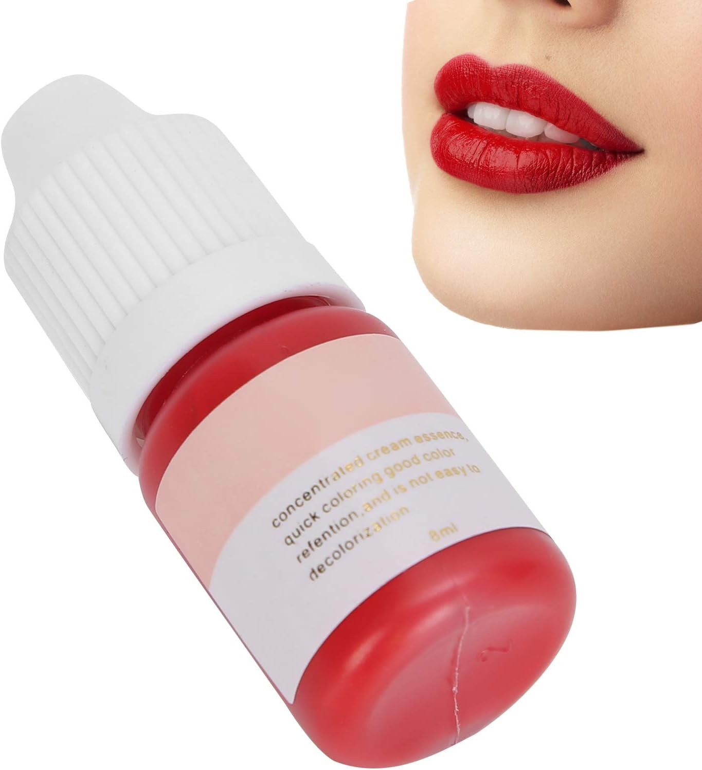 Lips Microblading Pigment Semi‑Permanent Lip Tattoo Ink Make up Tattoo Enhance Lip Color Red Lip Tattoo Makeup Microblading Ink 8Ml [Red #2] image number 1