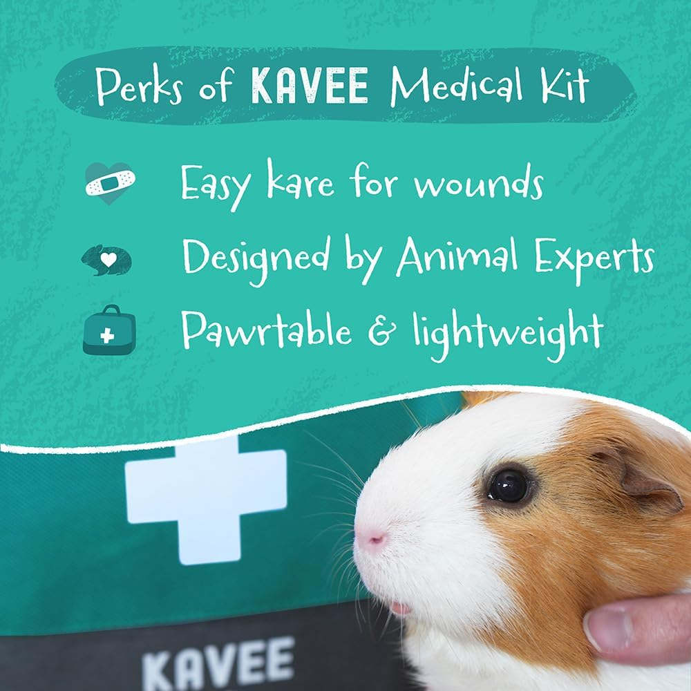 Kavee It&rsquo;S Guinea Be Okay Guinea Pig & Rabbit Medical Kit | Medical Bag for Guinea Pig & Rabbit | Everything You Might Need for a Medical Emergency | Portable & Lightweight | Designed by Experts, image number 2