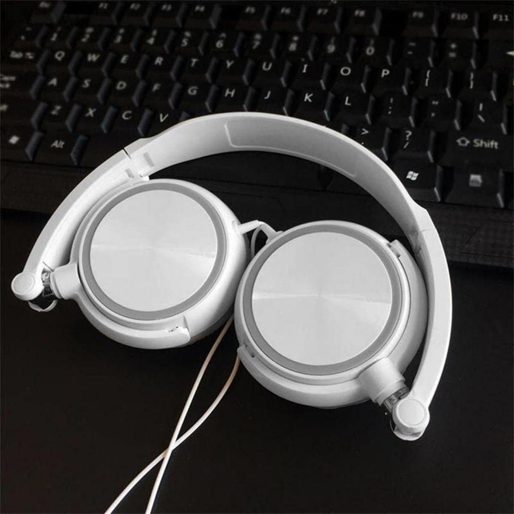 Asrmyjcx Computer Headset Deep Karaoke Calling over Ear Headphones, White image number 4