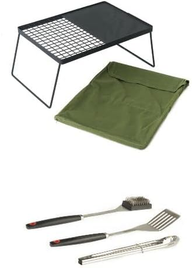 Adventure Kings Portable Grill Set - Combo Grill and Hotplate + Cooking Tool Set (Stainless Steel, Steel) - Perfect for Camping, Bbqs, and Outdoor Cooking image number 5