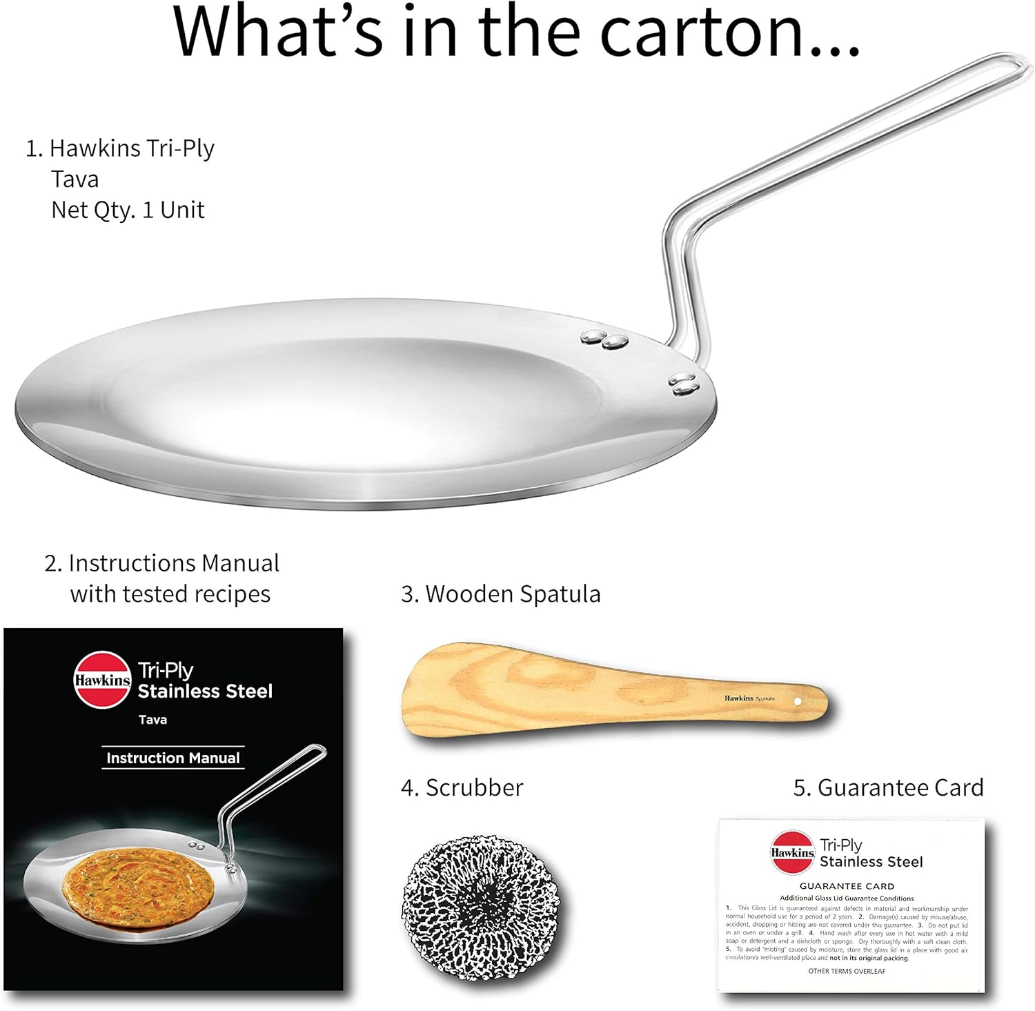 Hawkins Tri-Ply Stainless Steel Tava, 26 Cm Diameter image number 3