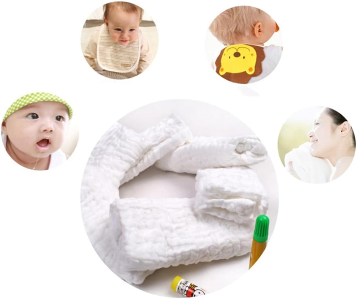 Vaguelly Pure Cotton Nappies Baby Diaper for Newborns Reusable Cotton Infant Diapers L Size 46X17Cm Water Absorption 5Pcs Set Suitable for 0-2 Years Old image number 2