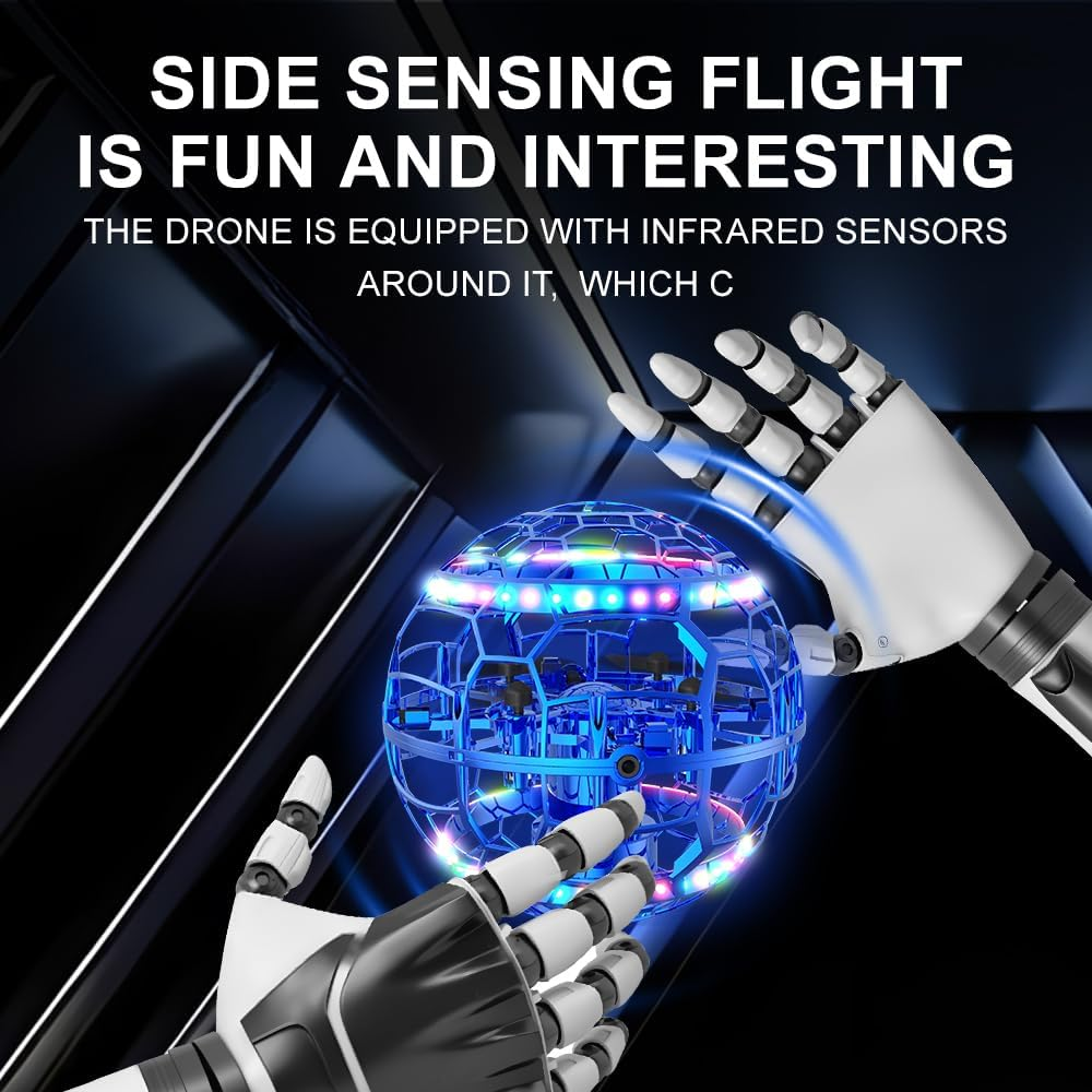 2025 Flying Orb Ball Toy, Cosmic Globe Boomerang Mini Drone for Kids, Hand Drone Orbit, Cool Toys for 6 7 8 9 10+ Year Old Boys Girls Teens Outdoor Toys