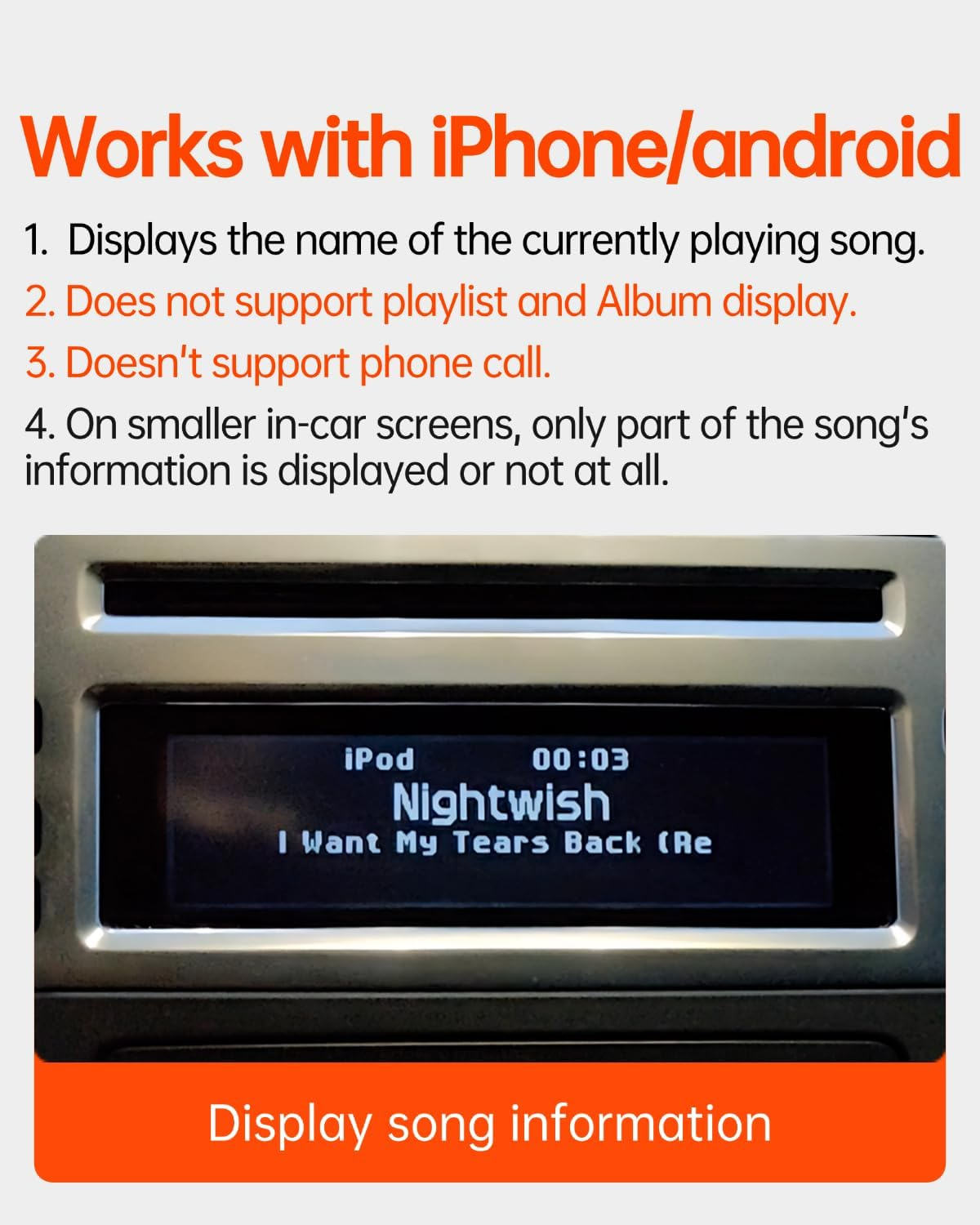 USB Bluetooth 5.3 Car Adapter Compatible for Volvo XC90, XC60, XC40, S60, S80, S90, V90 Ipod Iphone Music Interface Connector image number 1