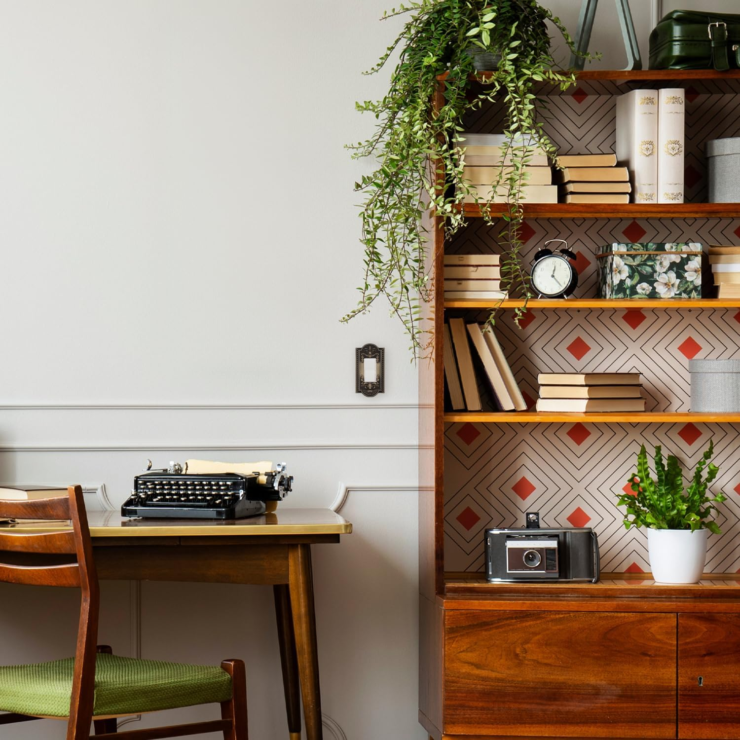 Nostalgic Warehouse 719713 Meadows Switch Plate with Single Rocker, Antique Brass