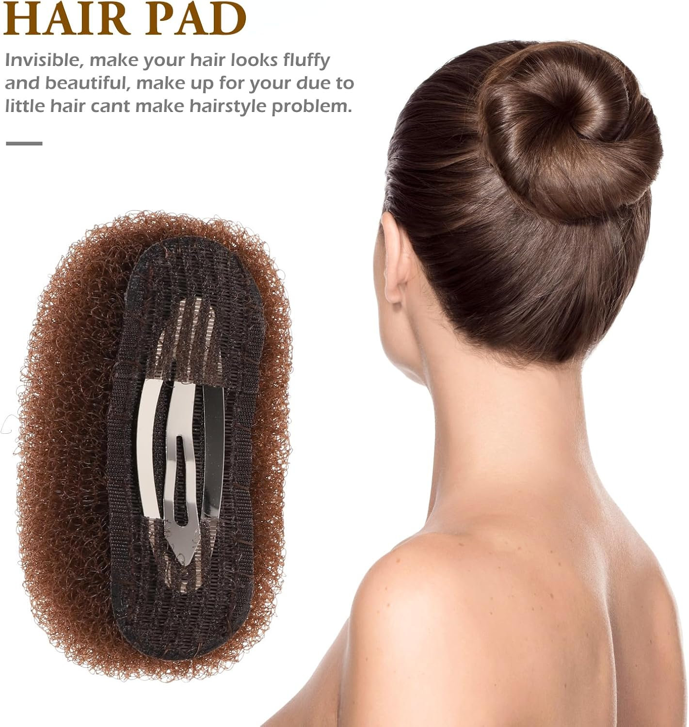 Beavorty 3 X Hair Booster Curlers for Snap Hair Clips for Bun Hairpieces for Hair Volume Hair Base Hair Bump Clip Lazy Curler Volume Bump Inserts image number 1