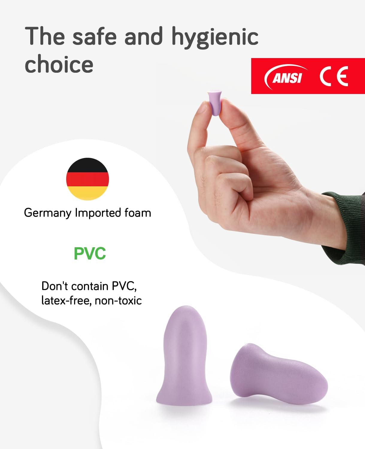 Soft Foam Ear Plugs, 5 Pairs - 36Db SNR Best Ear Plugs for Sleep, Revolutionary Noise Cancelling Design, Super Soft & Reusable, for Deep Sleeping, Block Out Snoring, Travel,Concert,Study,Work image number 4