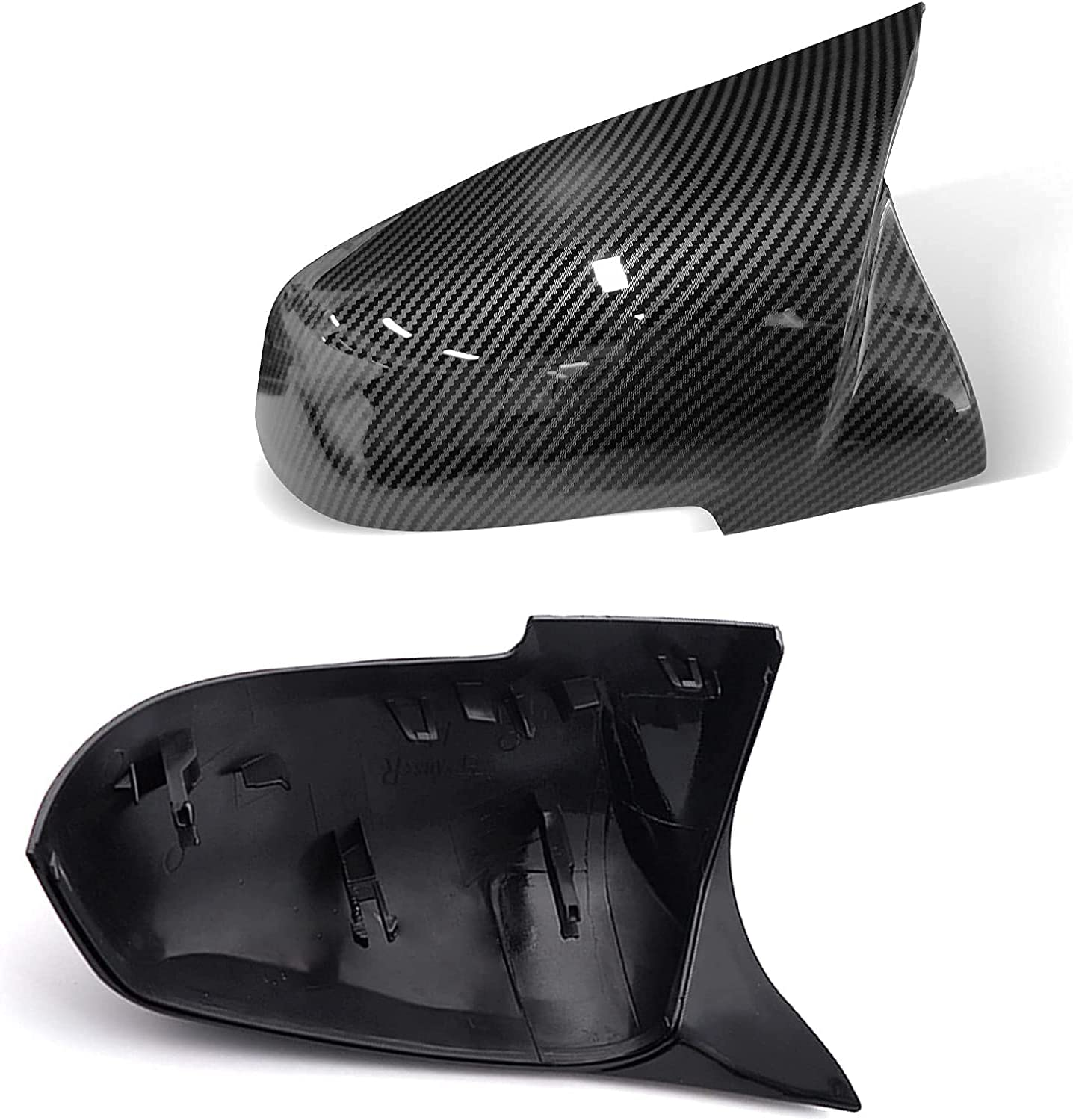 Door Rearview Mirror Cover Cap Replacement for BMW F20 F22 F23 F30 F31 F32 F33 F36 F87 M2 X1 E84 (Carbon Fiber) image number 4