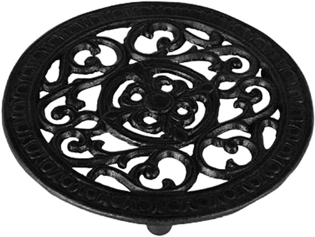 Dulton Trivet, Antique Black Iron Rectangular Trivet, 0.7 X 9.8 X 6.7 Inches image number 5