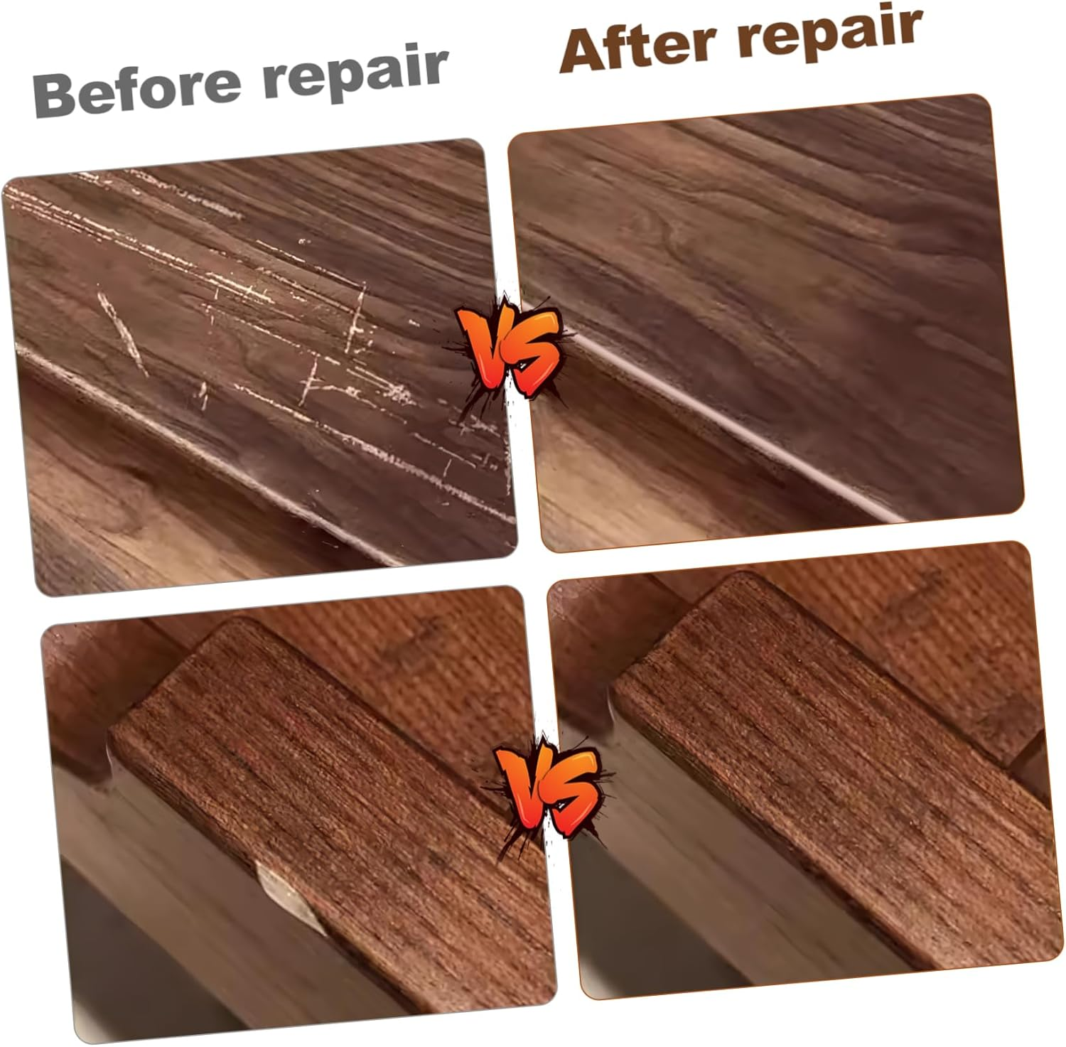 PACKOVE 6Pcs Wooden Furniture Touch up Markers Repair Pens for Scratches Stains Floors Tables Desks Bedposts image number 1