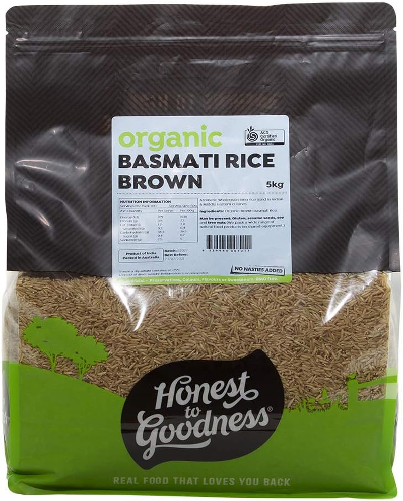 Organic Brown Basmati Rice 5KG image number 1
