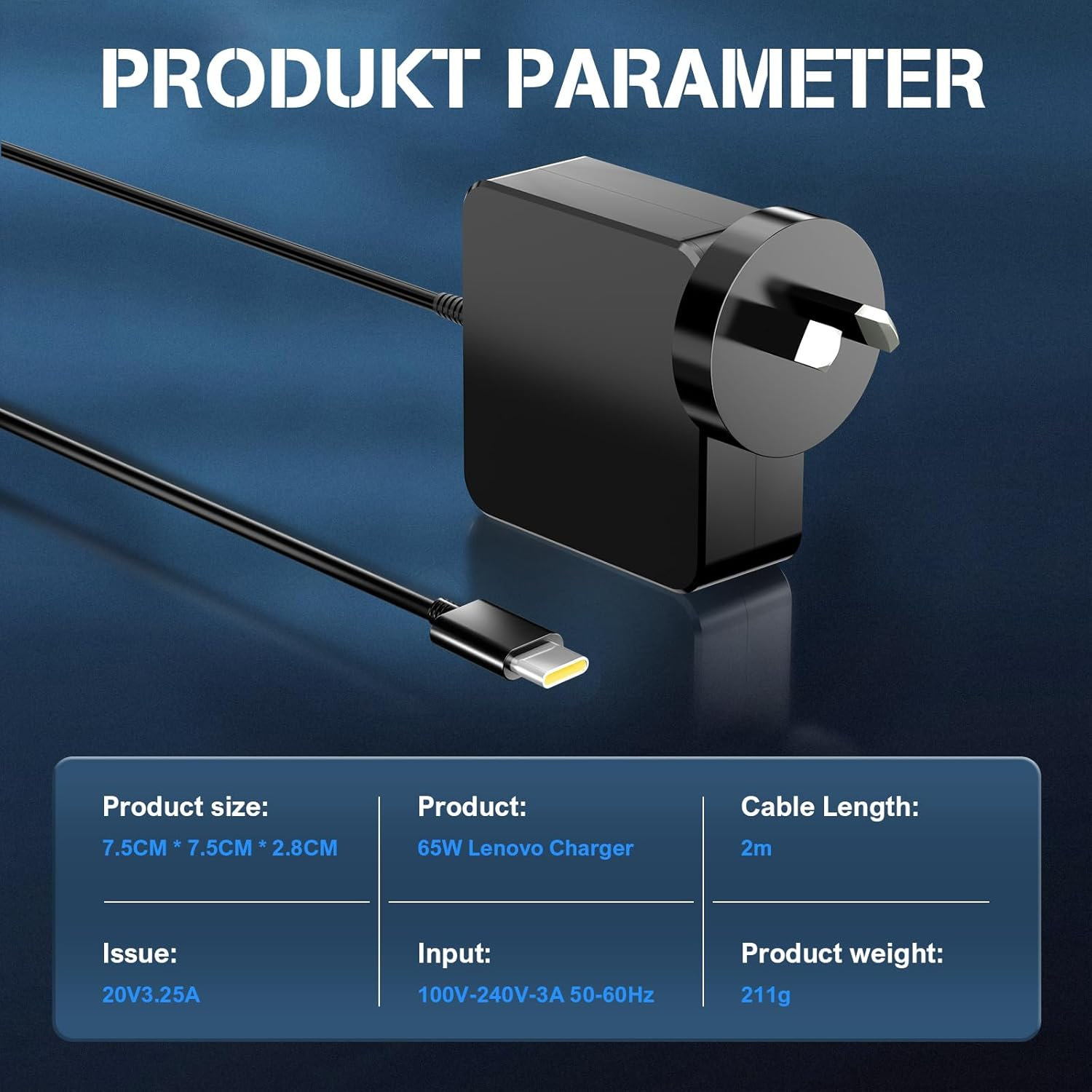 65W Charger USB C, USB C Laptop Charger for Lenovo Thinkpad, Yoga, Chromebook, Steam Deck, Huawei Matebook, Macbook Air/Pro, HP, Dell, Acer, Asus and Samsung image number 4