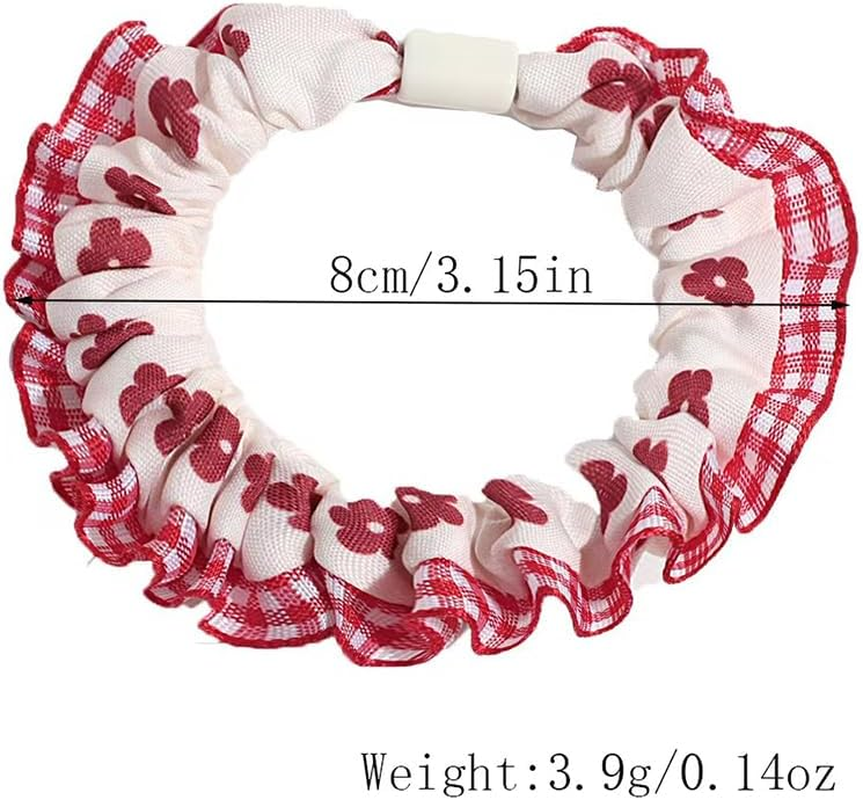 Hair Scrunchie with Bow, Satin Silk Bowknot Hair Bobbles, Ponytail Holder, Elastic Velvet Hair Band, Silk Scarf, Rabbit Ears Shape for Women (Style C, Pack of 4) image number 1