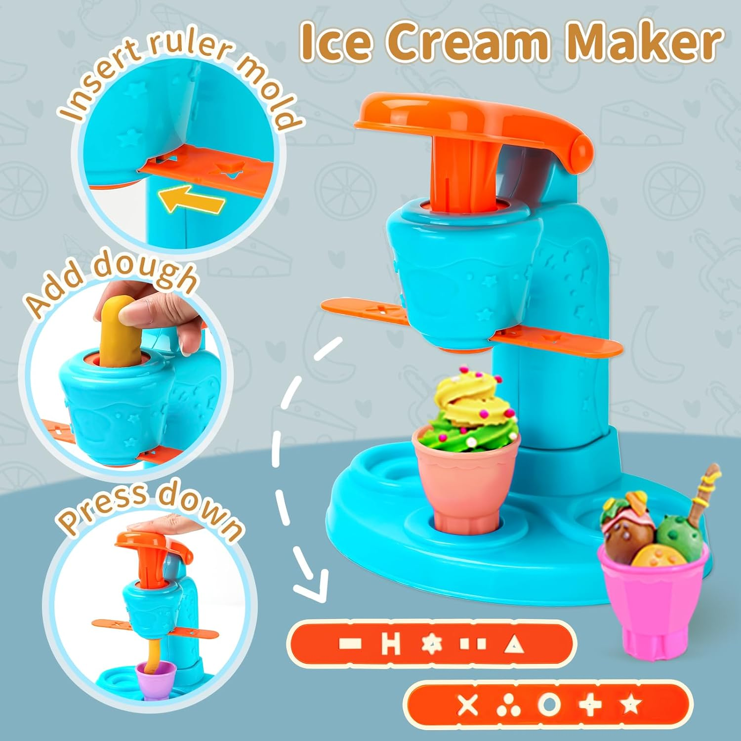 Calfqueen 3 in 1 Playdough Arts & Crafts Supplies Kids Toys, Playdough Kitchen Toys with Clay Tools, Kids Craft Set for 3 4 5 6 Year Old Boys Girls Gifts, Age 8-10 image number 6