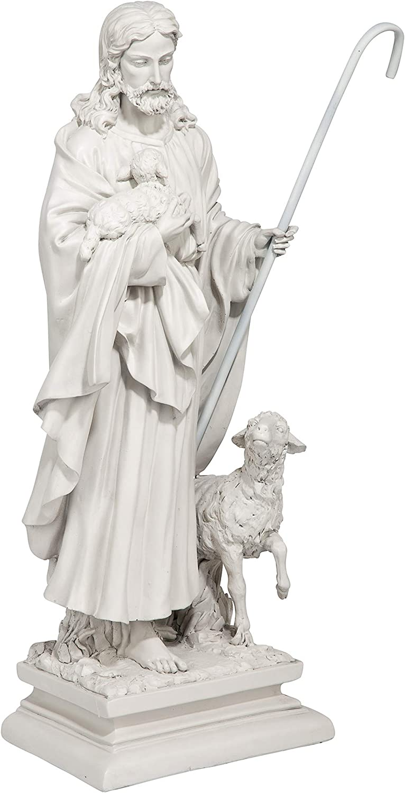 Jesus the Good Shepherd Garden Statue Size: Large image number 1