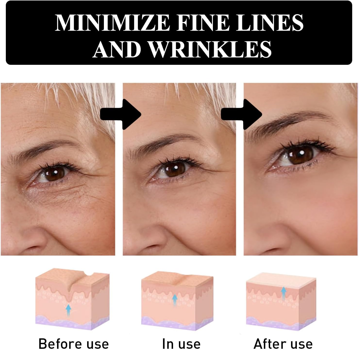 Instant under Eye Tightener, Instant Firming Eye Tightener, Lifts Firming anti Aging Auge Serum, anti Wrinkle Auge Cream, Tightening Lifting Sagging Skin for Puffiness and Bags under E/Yes (1Pcs) image number 5