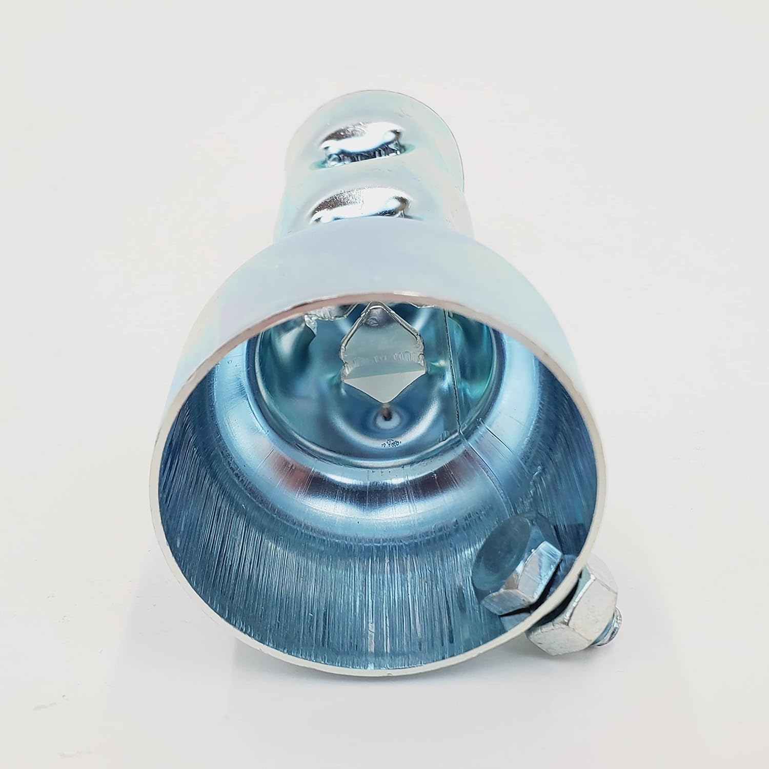 4&rdquo; SHORT Exhaust Baffles for 2" OD Exhaust Pipes & Mufflers &ndash; Noise Reducer/Silencer - SOLD as a PAIR W/Mounting Nut & Bolt &ndash; Galvanized Steel &ndash; Motorcycle, Harley, Chopper, Bobber, Cafe Racer image number 2