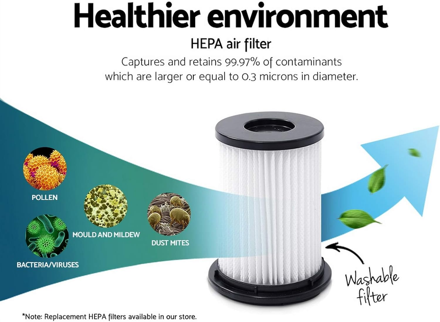 Devanti Cordless Vacuum Cleaner, Stick Vacuum Strong Suction Handheld Hand Held Handstick Bagless Recharge Vac 150W Compact Dustbuster Sweeper Dust Buster Portable for Home Car Stairs, Purple image number 4