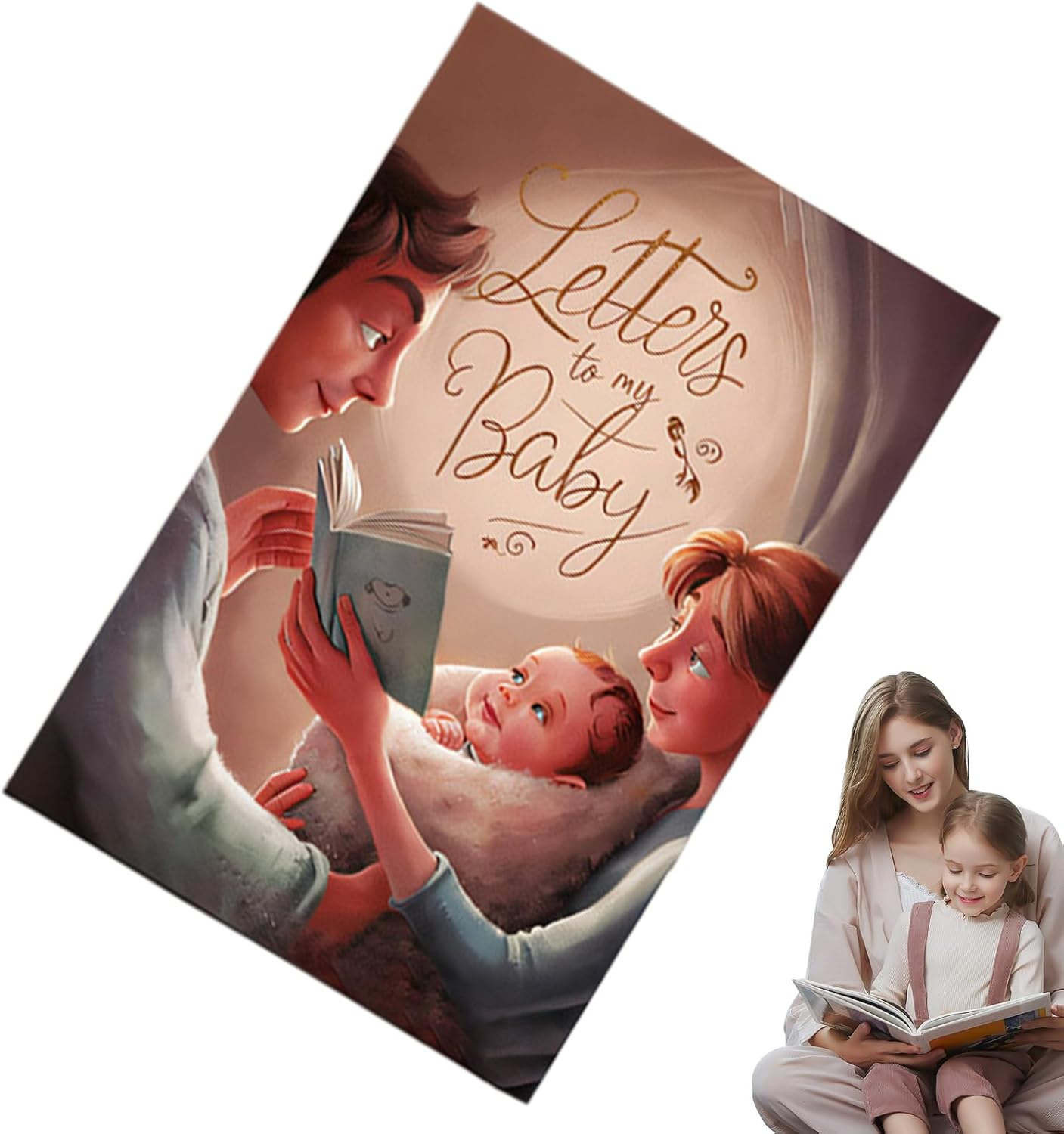 Writing Notebook - Memory Book for New - Notebook with 50 Sheets for Recording Family Links and Moments in Family with Baby Boys Girls image number 1