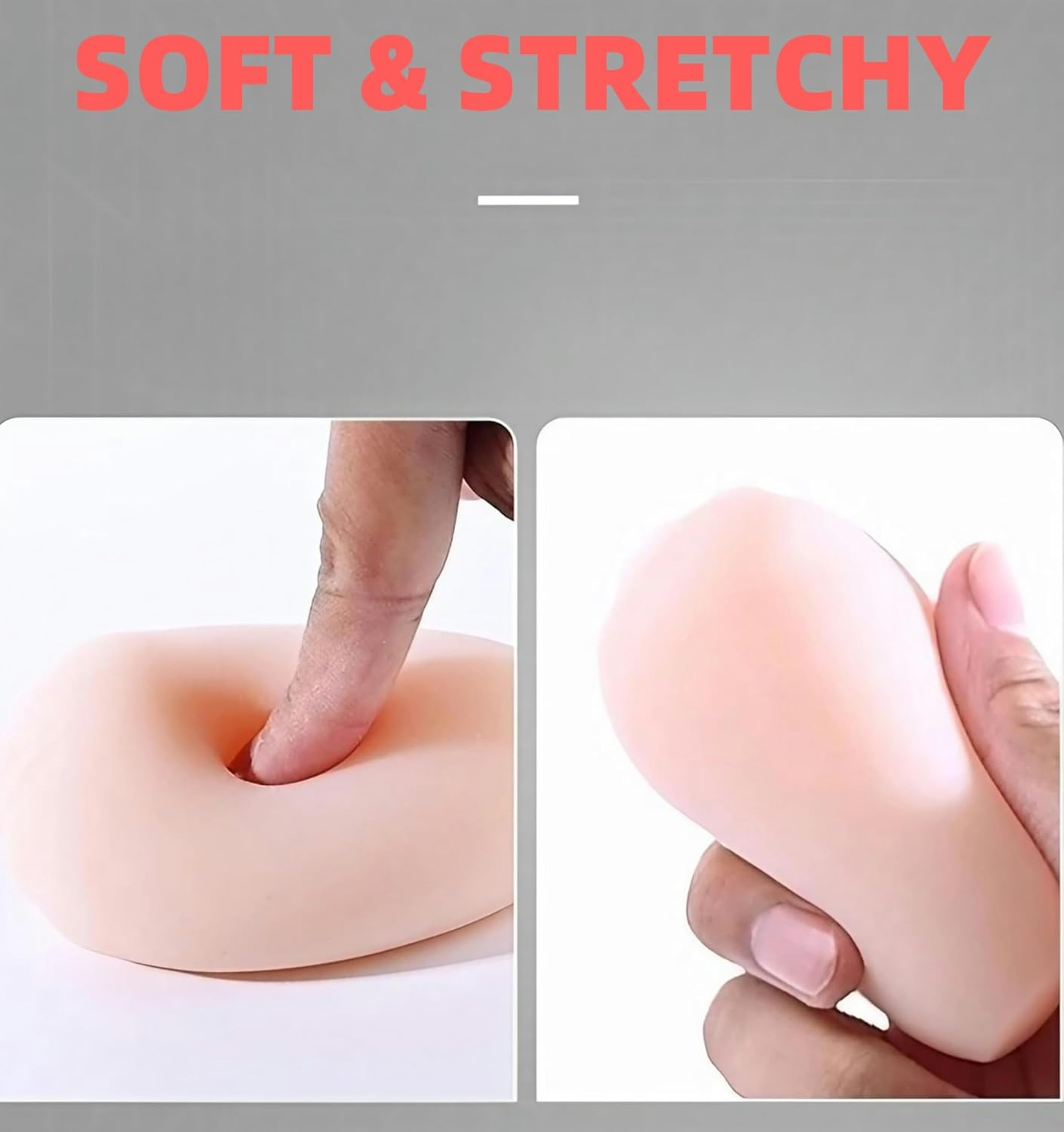 ZERKOR EGG Male Masturbator Sex Toy for Men, Flesh Realistic Textured Anus Male Stroker Light Male Sex Toys, F*Ck and Suck Mouth Cup, Soft Compact Egg for Gay and Straight Men image number 2