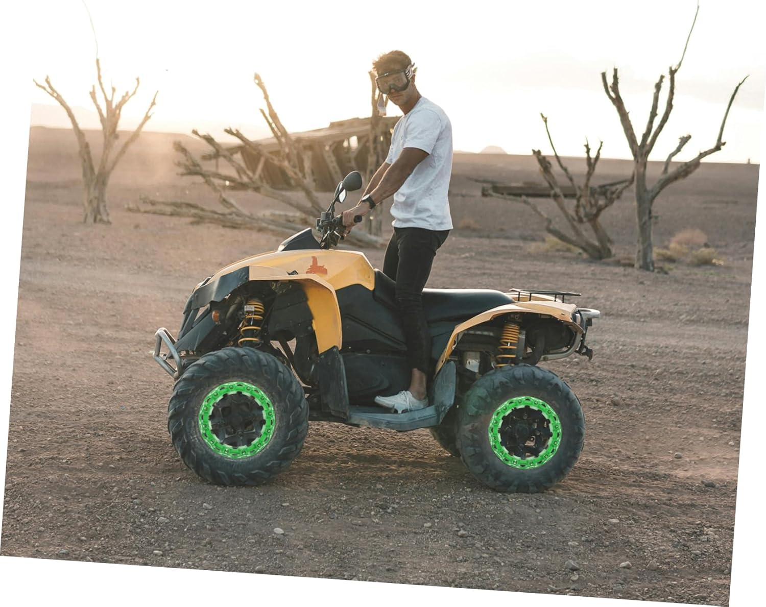 EXAOMBLE ATV Wheel Hub Decoration Cover Trim Plastic Rim Protector for Vehicle Enhancement Durable DIY Design for ATV Wheel Protection image number 3