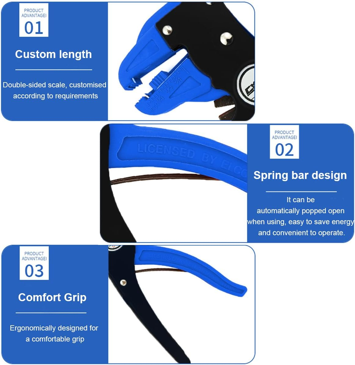 Vista 2-In-1 Automatic Wire Stripper, Self-Adjusting with Depth Stop, Electronic and Automotive Repair Tool image number 1