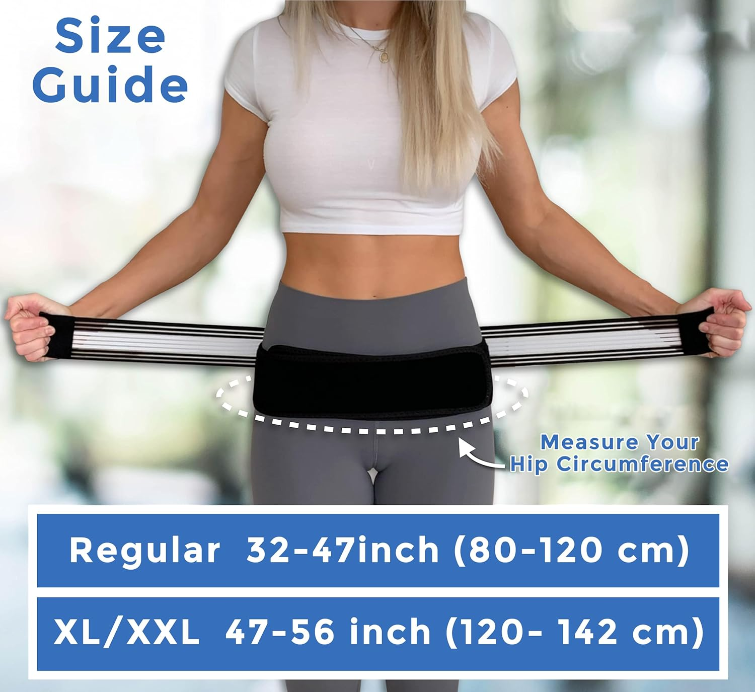 RAFSUN Joint Hip Belt for Men & Women Pelvic Support Brace for Sciatica, Lower Back, Leg & Sacral Pain Trochanter Belt for Lumbar & Pelvic Dysfunction Relief image number 1