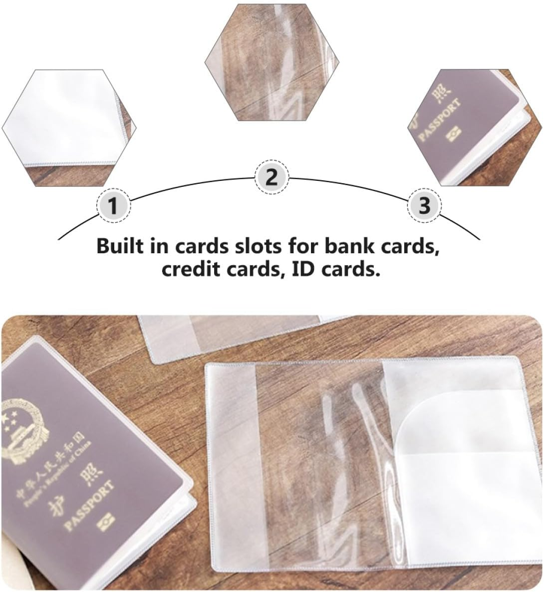 Totority 20Pcs Matte Passport Covers with Card Slots Travel Document Holders Thickened Passport Protectors for Travel Essentials and Id Organizer image number 2