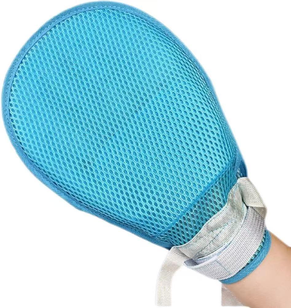 Hand Restraint Gloves, Mesh Fabric anti Scratch Bed Restraint Breathable Restraint Gloves for the Elderly, anti Scratch Adult Fixed Restraint Strap image number 4