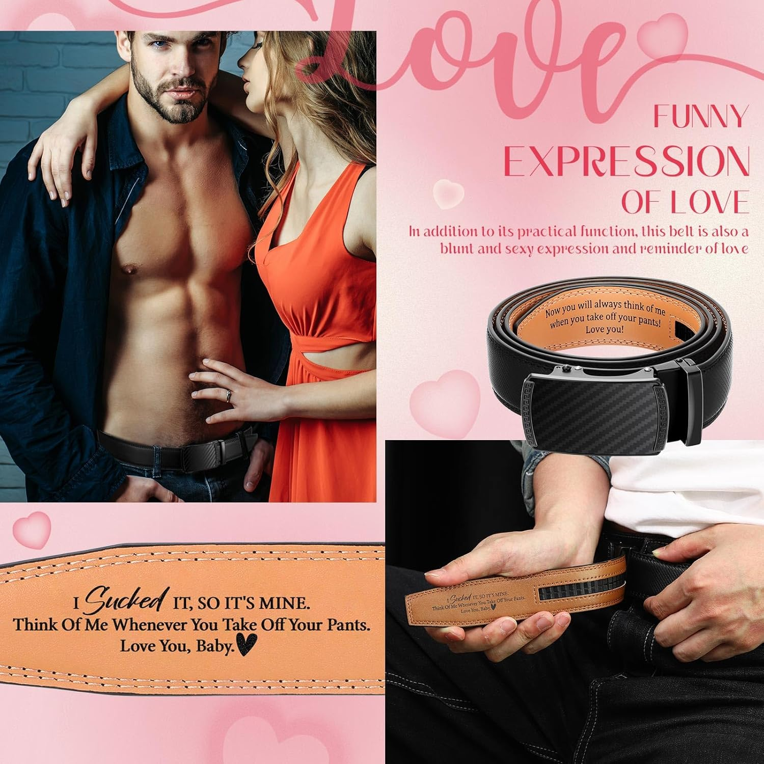 Mens Belt Personalized Engraved Mens Belt Leather Slide Ratchet for Him Father'S Day Husband Gift, 36-42Inch image number 1