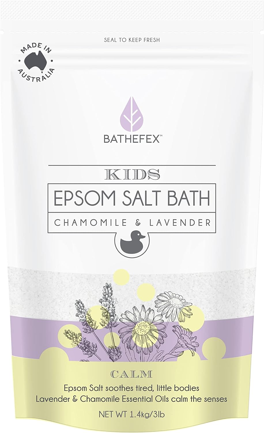 Bathefex Epsom Salt - Kids - Calm Chamomile and Lavender 1.4Kg image number 1