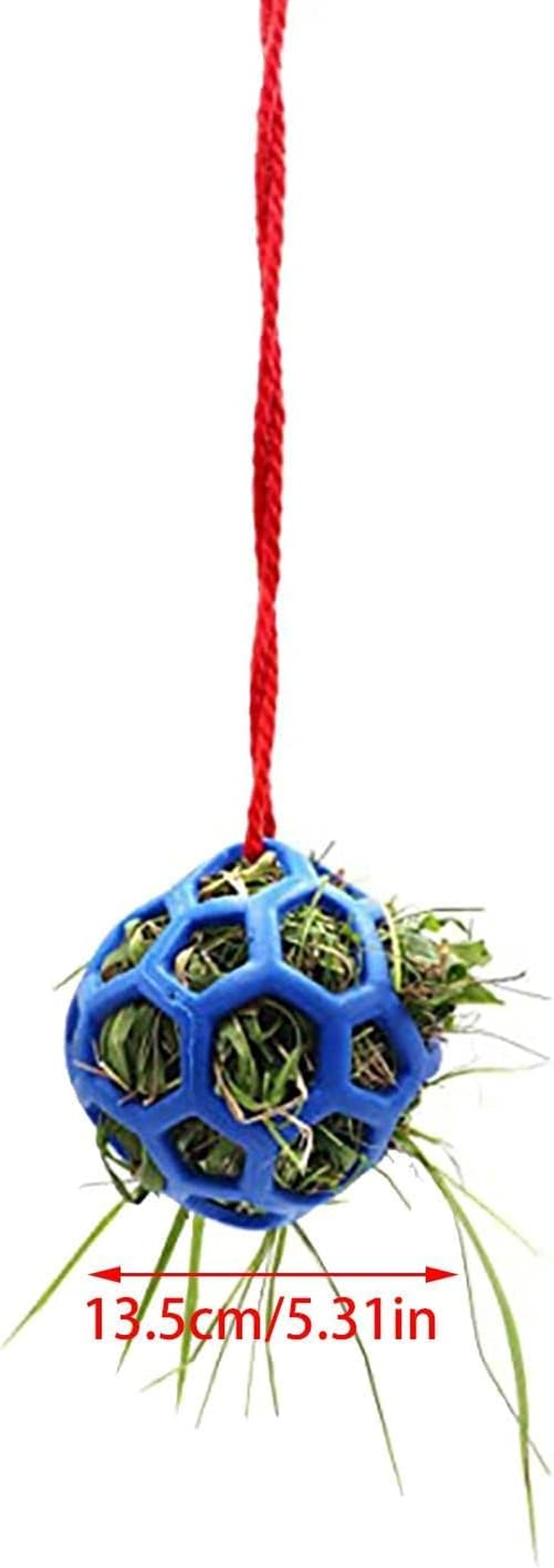 Hanging Feeding Treat Ball for Horse ,Hay Feeder Toy Ball for Horse?Goat Sheep Relieve Stress,Horse Stable Stall Paddock Rest (Blue) image number 4