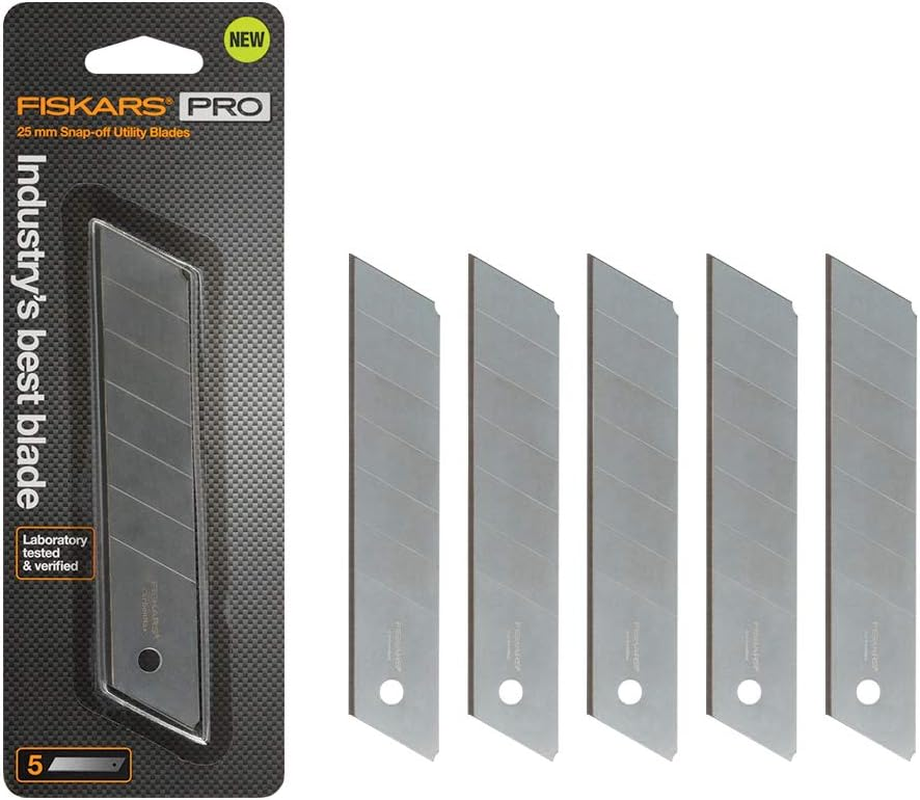 Fiskars 771040-1001 Pro Utility Knife, 18 Mm 5 Pack, Orange/Black image number 5