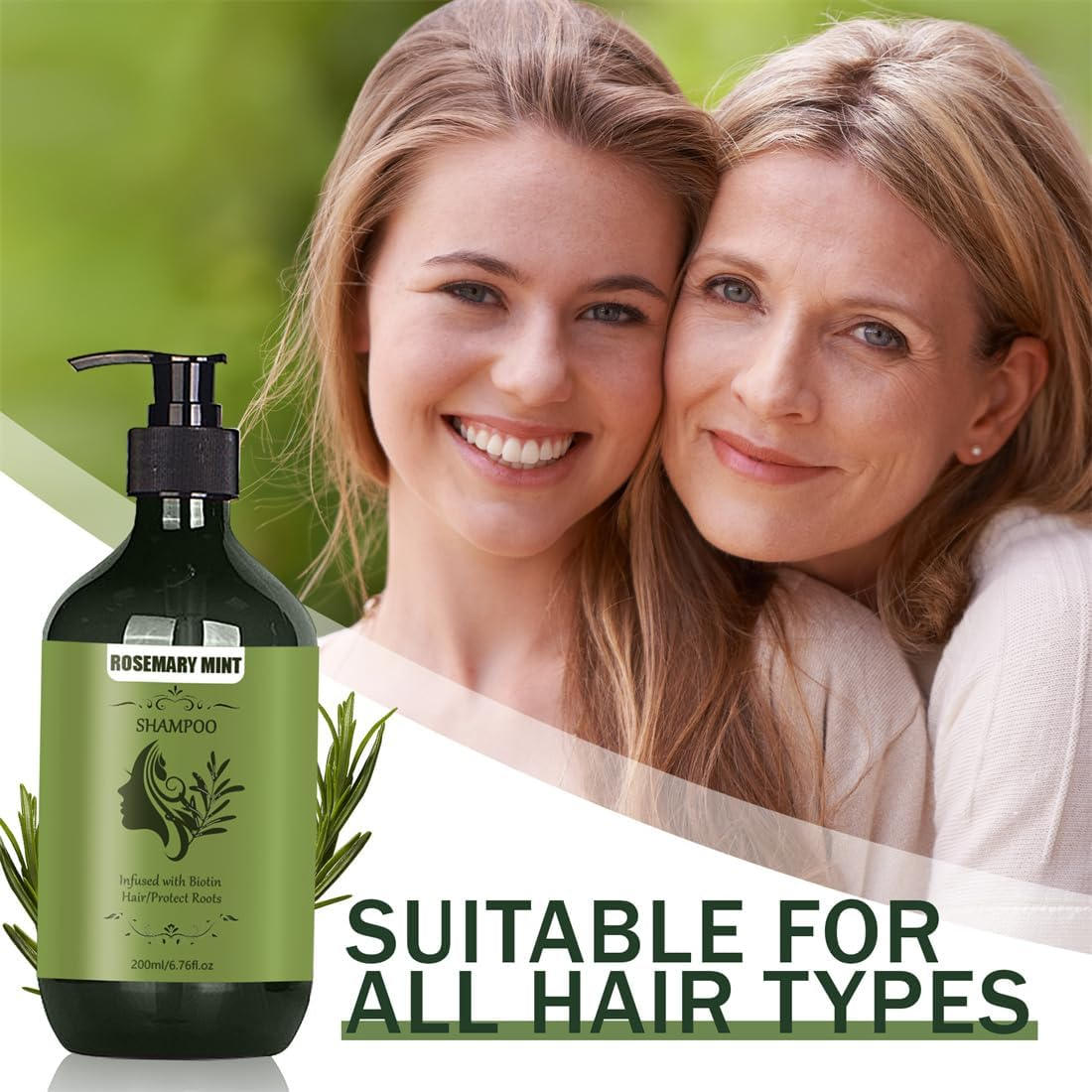 Rosemary Hair Growth Shampoo: Thickening and Regrowth Formula for Men & Women - Rosemary Mint Strengthening Shampoo, for Thinning Hair and Hair Loss, Cleanses and Helps Strengthen Weak and Brittle Hair image number 5
